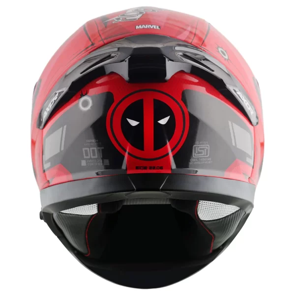 Apex Marvel Deadpool Helmet - RED BLACK - Image 5