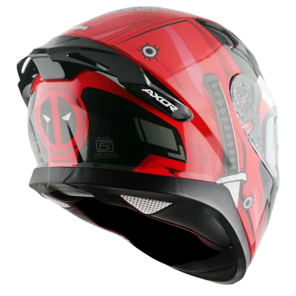 Apex Marvel Deadpool Helmet - RED BLACK - Image 6