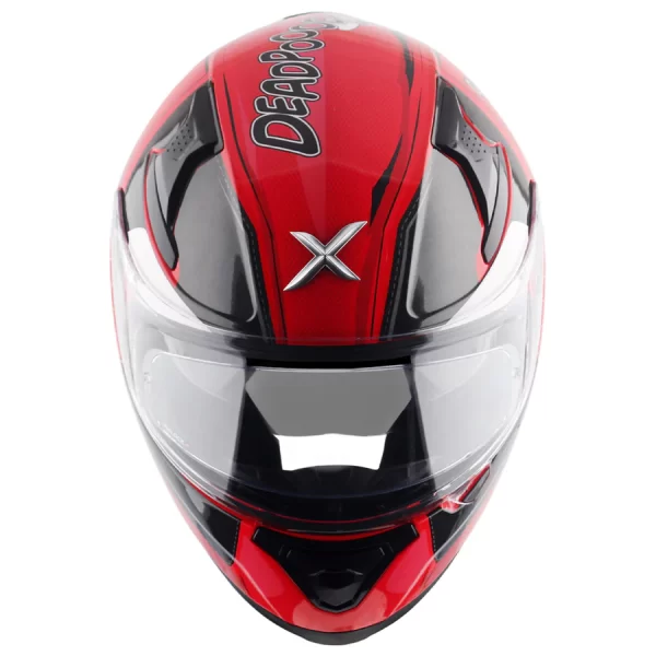 Apex Marvel Deadpool Helmet - RED BLACK - Image 9