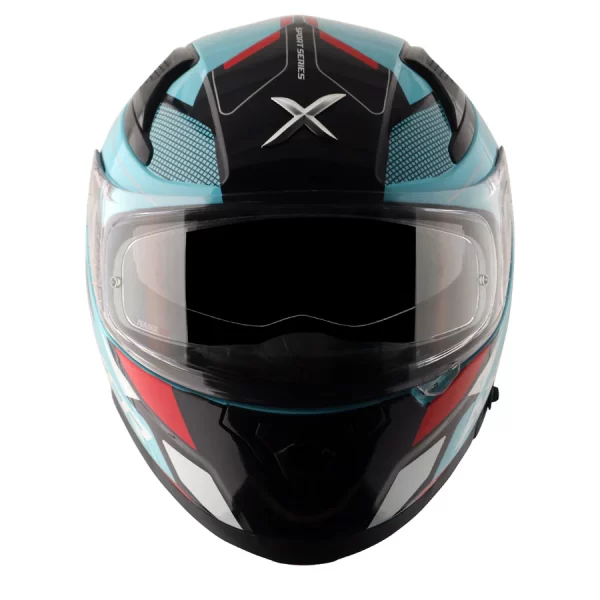 AXOR HELMETS - Apex Turbine Helmet - Hex Blue Red - Image 9