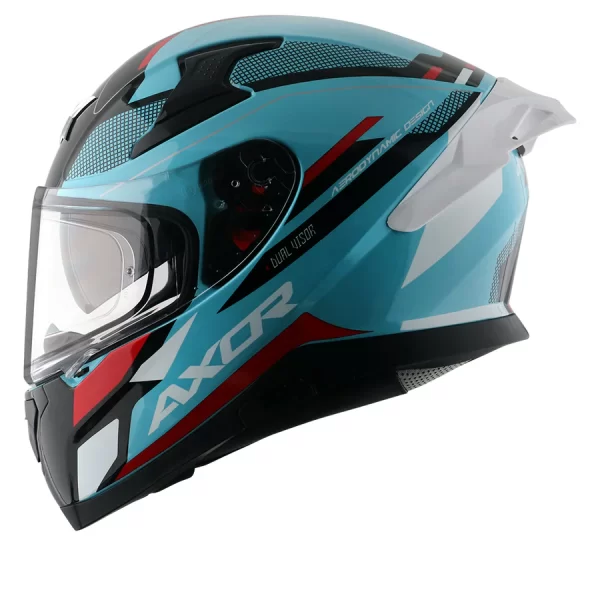 AXOR HELMETS - Apex Turbine Helmet - Hex Blue Red - Image 8