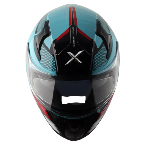 AXOR HELMETS - Apex Turbine Helmet - Hex Blue Red - Image 2