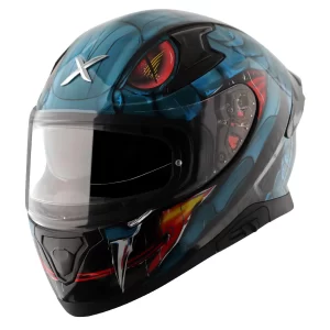 AXOR HELMETS - APEX VENOMOUS - Black Neon Blue