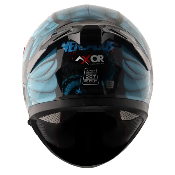 AXOR HELMETS - APEX VENOMOUS - Black Neon Blue - Image 5