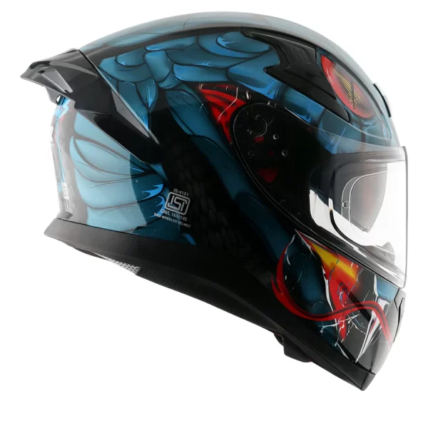 AXOR HELMETS - APEX VENOMOUS - Black Neon Blue - Image 7