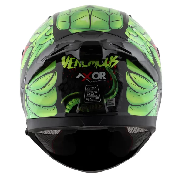 AXOR HELMETS - APEX VENOMOUS - Black Neon Green - Image 6