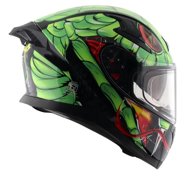 AXOR HELMETS - APEX VENOMOUS - Black Neon Green - Image 4