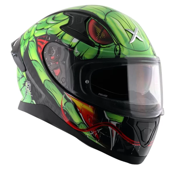 AXOR HELMETS - APEX VENOMOUS - Black Neon Green - Image 3